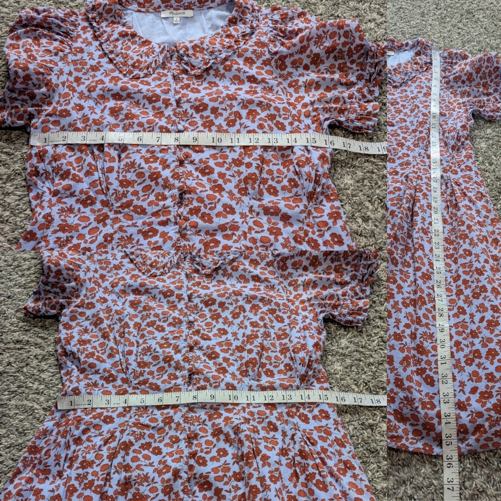 Madewell Floral Print Dress in Red and White - Picture 8 of 8